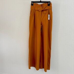 Express Belted Wide Leg Pants in Mustard